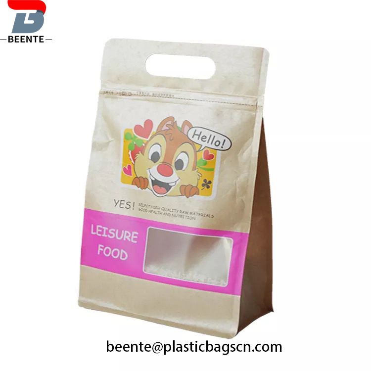 Resealable پیکیجنگ کرافٹ پیپر سنیکس کافی بیگ